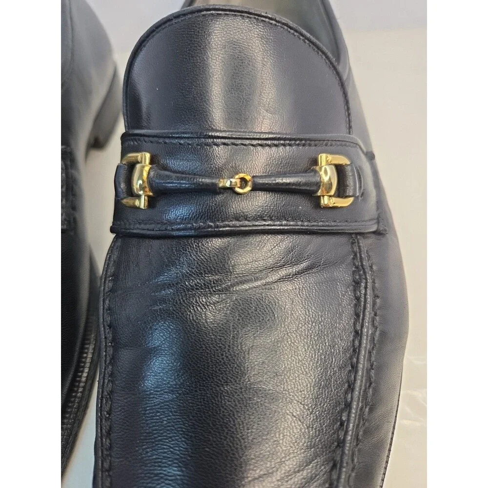 Church's Capri Mens Black Leather Horsebit Loafers 9.5 F Handmade in Italy EUC